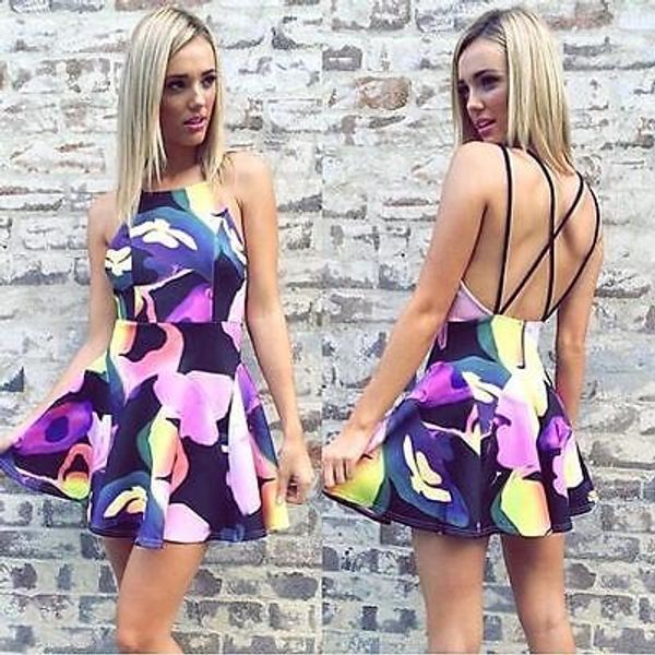 

сексуальные женщины повседневная bodycon без рукавов короткое мини-платье, Black;gray