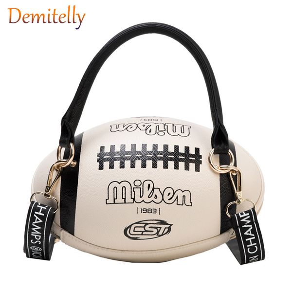 

dazzling rugby design leather women's letters shoulder strap crossbody bag purses and handbags girls casual shooulder bag totes