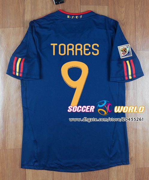 

retro spain soccer jerseys 2010 spain final jerseys raul xavi torres pique caminero a.iniesta puyol fabregas football jerseys size s-2xl, Black;yellow