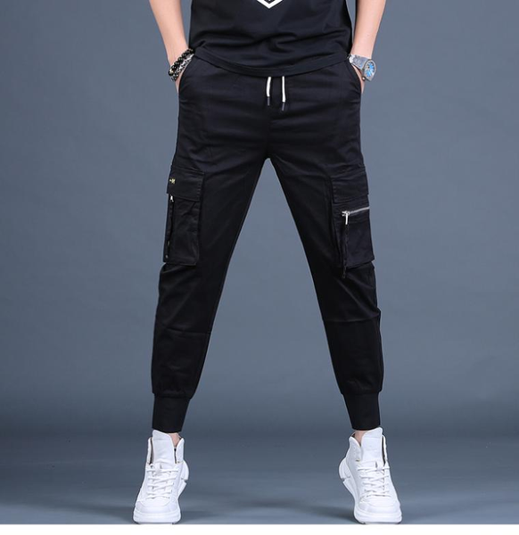 

wb6172 fashion men's pants 2020 runway european design party style men's clothing, Black