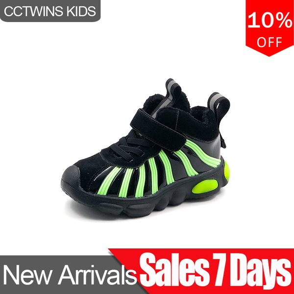 

cctwins kids shoes 2019 autumn fashion girls casual running sneakers boys sports led lighted trainers for children shoes fs3096, Black;red