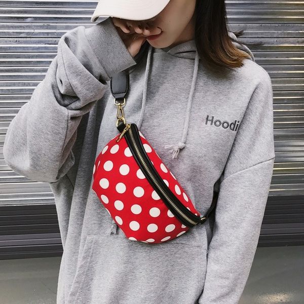 

new mini bag female 2020 summer tide korean version of the all-match sling broadband chest bag polka dot fairy pocket ba175