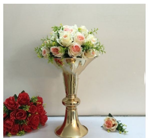 

trumpet vase wedding wedding props iron art main flower arrangement home furnishing flower decoration 8829