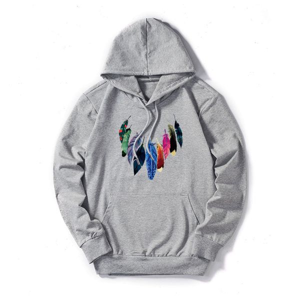 

designer mens hoodies customizable hooded feather print sweaters brand casual pullover loose thin hoodie cotton blend size m-5xl 5 colors