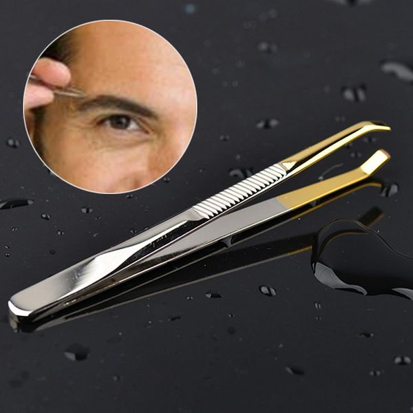 

professional black eyebrow tweezer beauty hair slanted stainless steel j