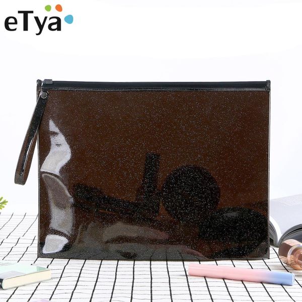 

etya pvc transparent cosmetic bags women's travel waterproof wash toiletry bags organizer pouch beauty makeup case