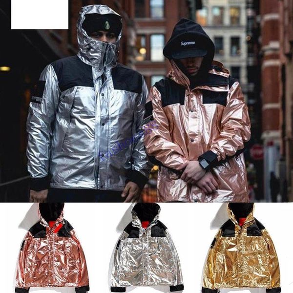 

2019 мужская мода дизайнер зимние куртки ветровка мужская одежда светоотражающие север серебро золото homme куртки high street мужские куртк, Black;brown