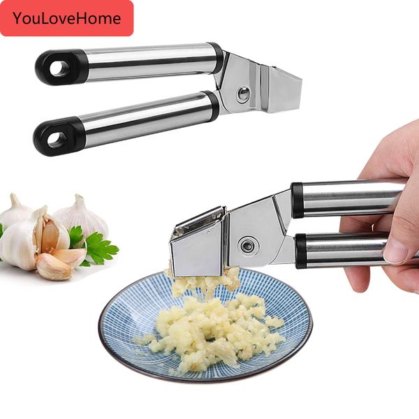 

stainless steel garlic press detachable easy to clean kitchen tools manual quick garlic ginger presser slicer masher