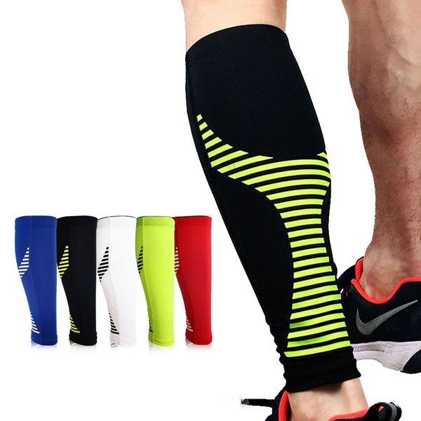 

1pcs cycling running leg compression sleeves calf non-slip breathable yoga tennis football shin guards sports safety 5 colors, Black;gray