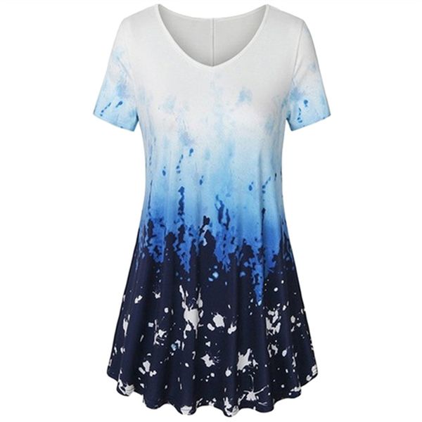 

plus size summer fashion print blouse casual ladies tunic tee female women's short sleeve shirt blusas femininas pullover, White