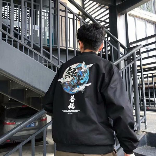 

men's sport jacket coat man hip hop streetwear men running jacket outdoor coat hooded men clothes, Black;red