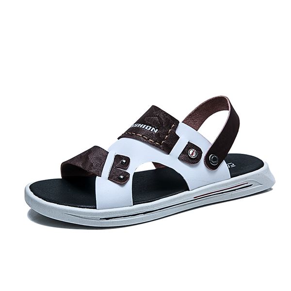 

soft bottom sandals men's youth wear summer dual-use 2019 new two wear men's casual trend driving sandals and slippers, Black