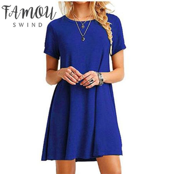 

высокое качество мода женщины черный синий летнее платье с коротким рукавом o-образным вырезом повседневная сыпучие платье женский улица плю, Black;gray