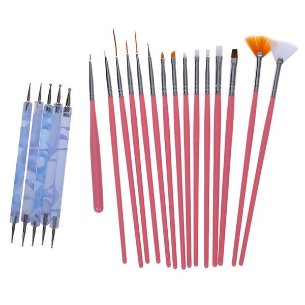 

15pcs nail brushes or 5pcs dotting pen marbleizing tool, Silver