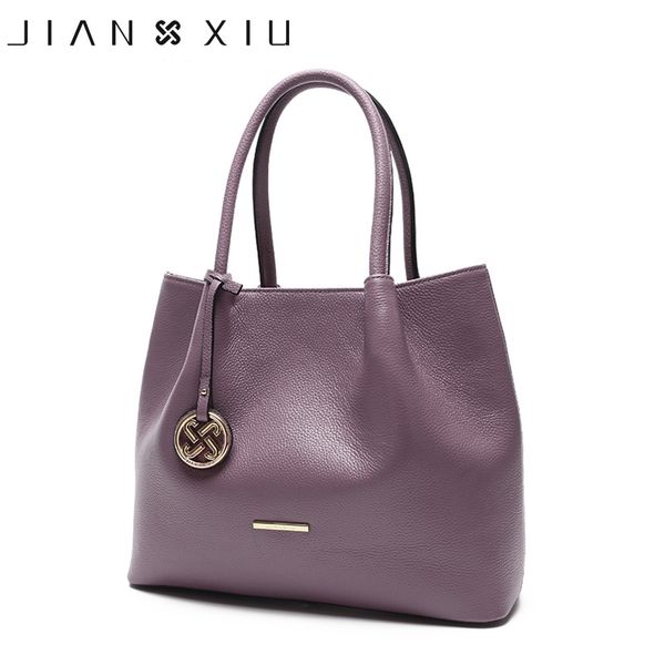 

jianxiu genuine leather handbag luxury handbags women bags designer female metal ornaments big tote 2020 new hand bag