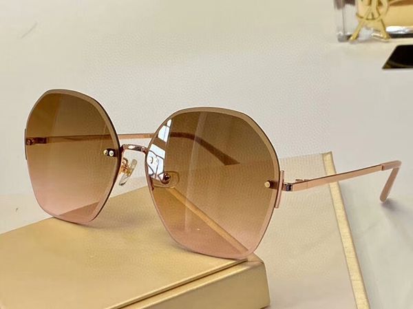 

мода rimless солнцезащитные очки розового золота браун затушеванный gafas де sol женщин солнцезащитные очки новый с коробкой, White;black