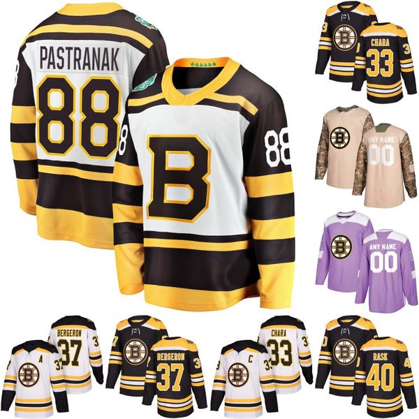 

Boston Bruins Jersey 13 Charlie Coyle 33 Zdeno Chara 17 Ryan Donato 40 Tuukka Rask 63 Brad Marchand Marcus Johansson Hockey Jerseys