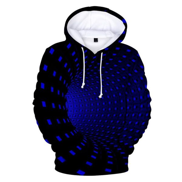 

sweatshirt hoodies loose casual men 3d printing creative round neck casual long shirt hooded blouse mens sweatshirts, Black
