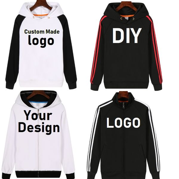 

NEW Customize Mens Hoodies DIY Print LOGO Design Hoodie Fleece Thicken Coat Jacket Sweatshirts Wholesalers Drop Shipper