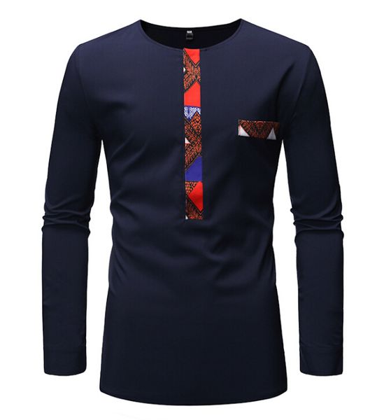 

sleeve t-shirt black shirt men hipster slim hip patchwork tees male long casual new hop fit t akntv