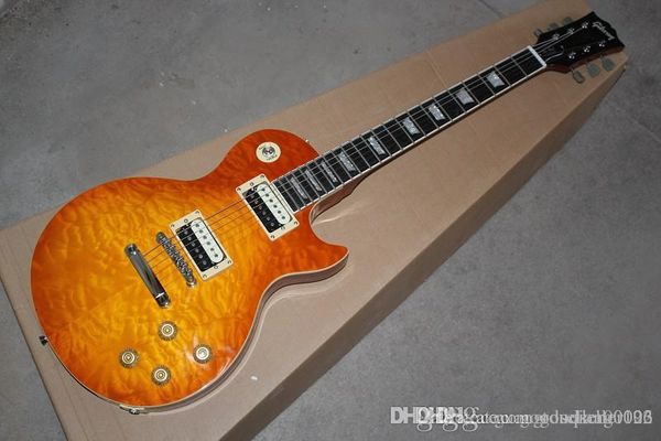 

qulity g-usa lp standard in sunburst electric guitar with case