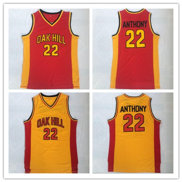 

men high school carmelo anthony jerseys 22 oak hill basketball jersey, Black;red