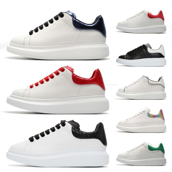 

2020 fashion luxury designer casual shoes for men women python red black navy blue green white platform trainers sneakers size 36-45