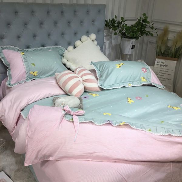 

bedding set comforter euro pastel sheets bed sheet king size double bedspread cover set 4-pcs