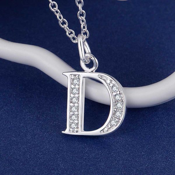 

буква d bling zirconsilver покрыло ожерелье серебряный кулон ювелирные изделия / rnafihtd qglcnnws буква d подлинная официальный juogp, Silver