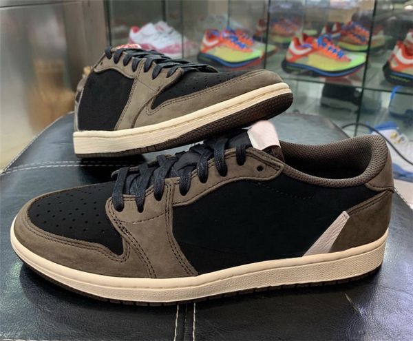 

2019 new release travis scott x 1 low og ts sp 1s mens basketball shoes sail dark mocha university red outdoor sneakers cq4277-001 us7-13