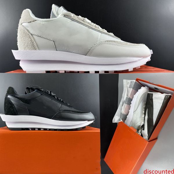 

new original white black sacai ldv x waffle daybreak trainers running shoes green gusto pine green wolf grey women men sports sneakers