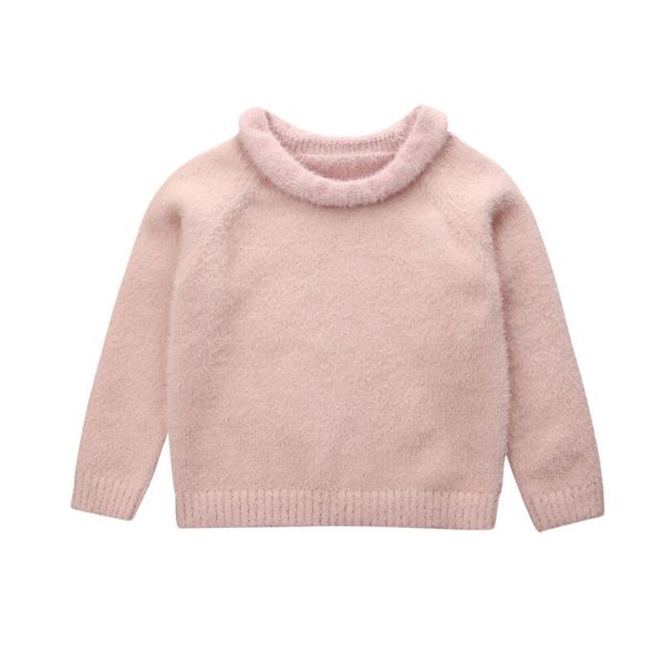 

pudcoco baby girl ruffle knitted sweaters turtleneck long sleeve warm cardigan pullovers jumper outwear children clothes, Blue