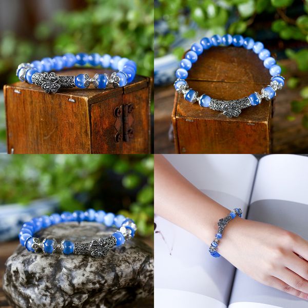 

8 beaded jewelry crystal blue cat millimeter with silver accessories wood evil eye bracelet shamballa bracelets green disco, Black