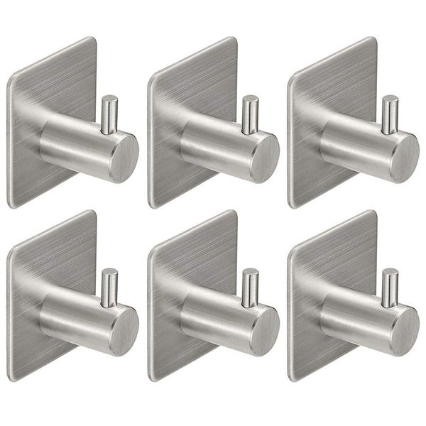 

adhesive hooks adhesive towel hooks, acier inoxydable 6 pieces
