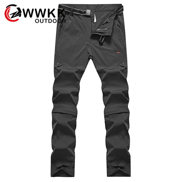 

men's quick dry detachable hiking pants outdoor sport summer camping trekking fishing shorts breathable travel training thousers, Black;green