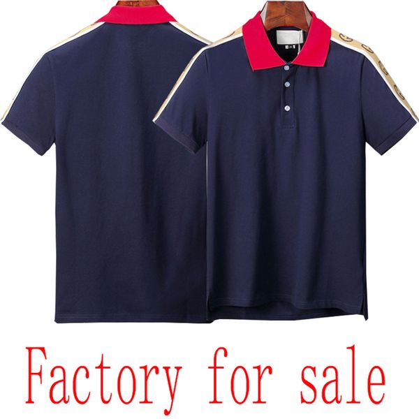 

2020 luxury men's polo shirt summer cotton solid color new style brand men's polo factory for sale, White;black