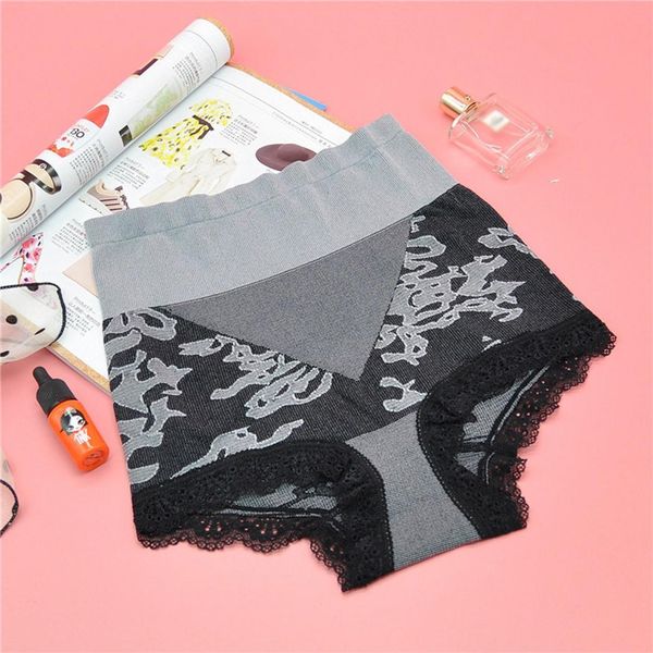 

women casual print high elastic waist slim shaping pants, Black;white