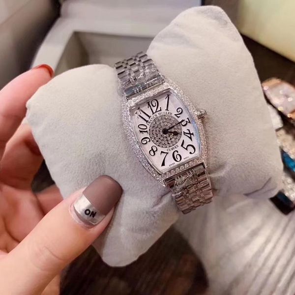 

ladies leather quartz ladies watch stainless steel automatic movement watch casual girl dress watch, Slivery;brown