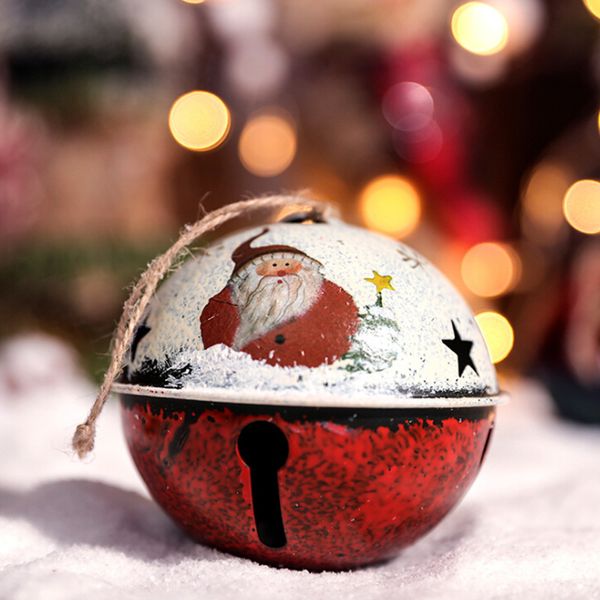 

christmas jingle bells cartoon santa paint bell christmas tree hanging ornaments cascabeles manualidades pendant for weeding