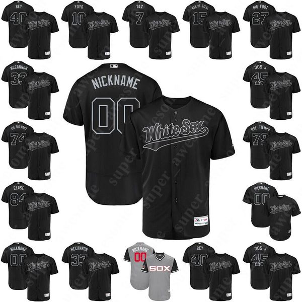 

White Sox Nickname 2019 Players Weekend Jersey Jose Abreu Tim Anderson Eloy Jimenez Michael Kopech Yoan Moncada James McCann Lucas Giolito