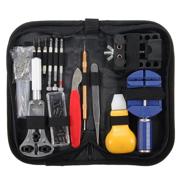 

multifunctional 146pcs set combination tool watch repair tool nylon bag portable combination watch kit