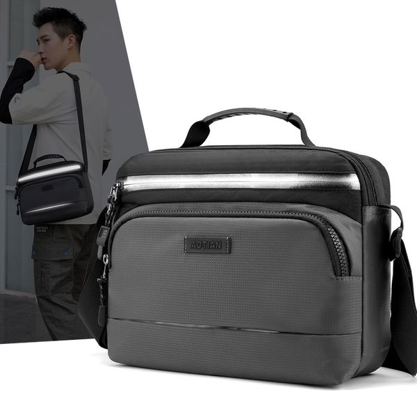 

resflective strip men crossbody bag travel tote man casual handbag 2020 new shoulder bag male waist pack phone pouch