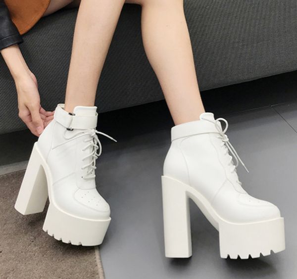 

winter boots lady shoes boots-women luxury designer martins for women booties woman 2019 high heels 2020 lolita fashion rock, Black