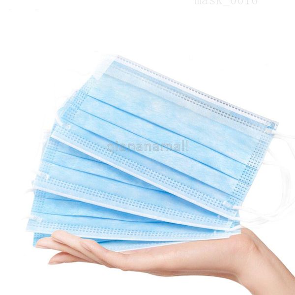 

фото одноразовая в 50pcs face mask 3 слойный фильтр dust non woven носа proof крюк лица рот маски