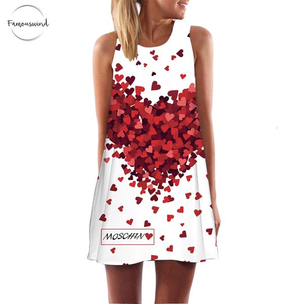 

новый стиль летние платья платья без рукавов сердца печати вскользь женщин платья выше колена женщины короткие бич дизайнер одежды, Black;gray