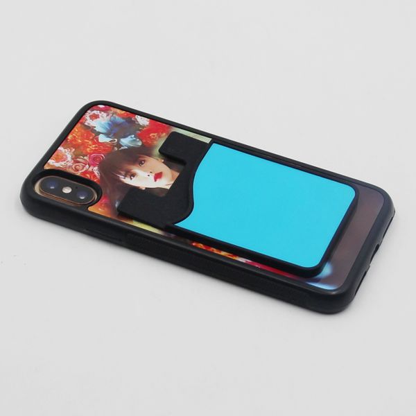 Sublimation Blank Mobile Phone Silicone Tervitore Cancella Cantasca cellulare Case CardCase