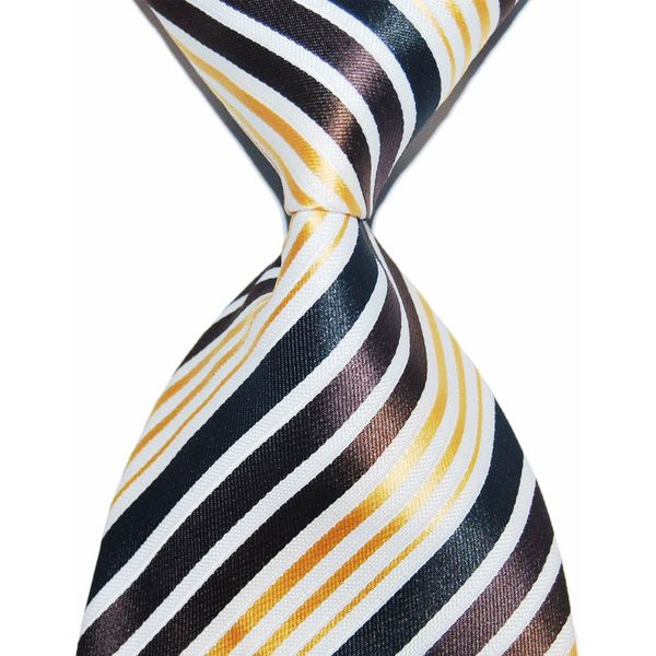 

striped suit tie for men silk necktie 10cm wide male fashion jacquard woven formal wear business suits wedding party classic, Black;blue