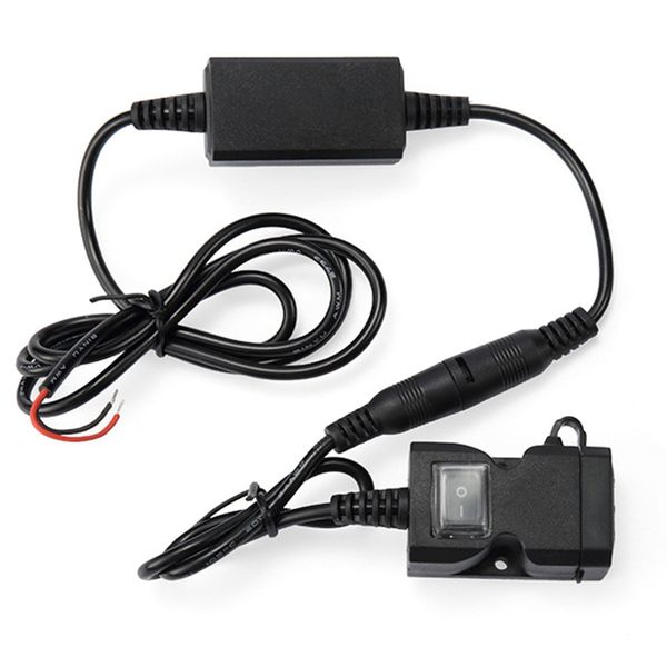 

motorcycle general car life mobile phone usb charger scooter 12v waterproof switch dual usb car charger