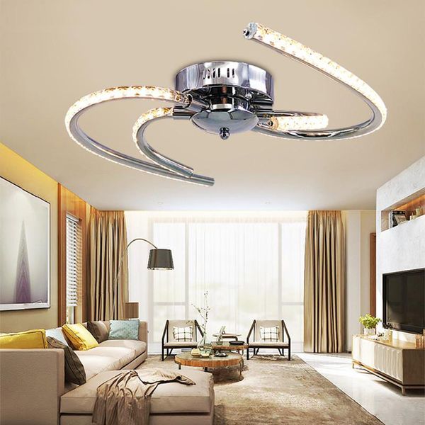 

new led crystal ceiling lamp lamparas de techo pendant lights k9 led chandelier for living room bedroom ceiling lamp home lighting