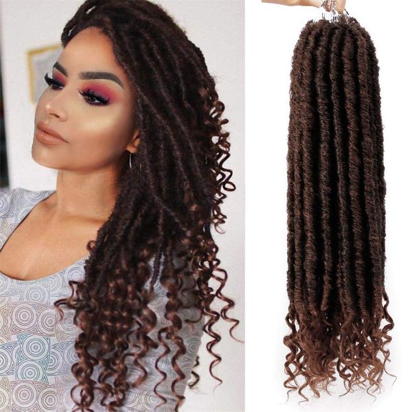 2019 Hot Selling Straight Goddess Locs Crochet Hair Synthetic